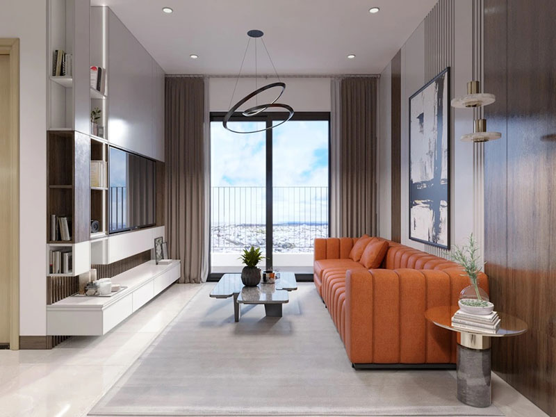 Không gian hiện đại của phòng khách căn hộ tại dự án Bcons Polaris (Ảnh minh họa: Bcons).